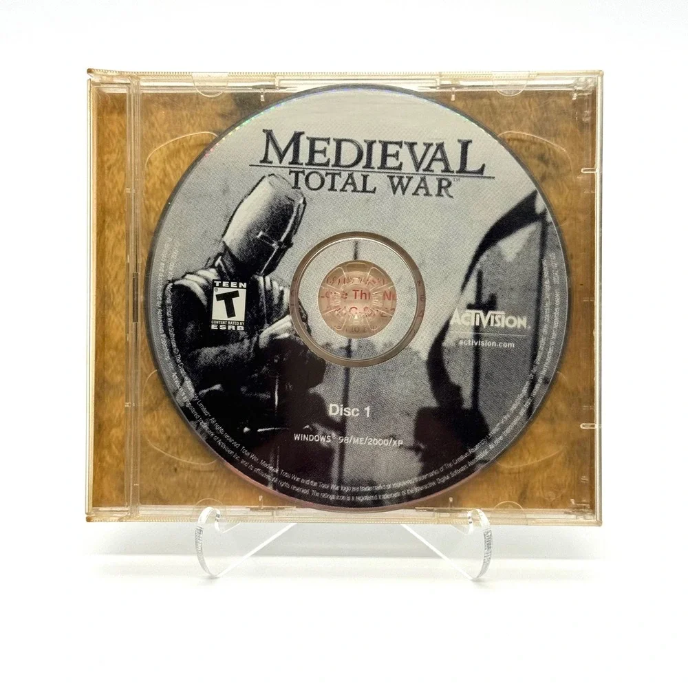 Medieval : Total War (PC, 2002) 2 Disk Activision RPG Game w/key